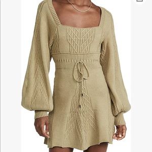 Free People cut out long sleeve knit dress